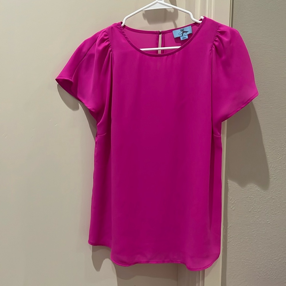 Cece brand blouse, hot pink and size small